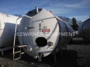 3,000 Gallon Cherry-Burrell Refrigerated Horizontal Cylindrical Storage Tank
