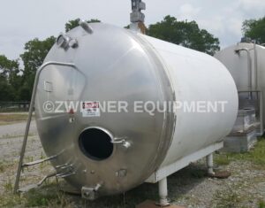 APV Crepaco 3,000 Gallon Refrigerated Horizontal Cylindrical Storage Tank