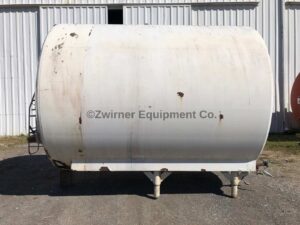 Walker 4,000 Gallon Refrigerated Horizontal Cylindrical Storage Tank, Stainless Steel Front Head