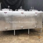 3 Compartment Cherry-Burrell Stainless Steel Insulated Mix Tank, 200 Gallons Per Compartment, Dome Top with Manways