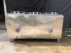 Cherry-Burrell 3-Compartment Stainless Steel Insulated Mix Tank, 100 Gallons Per Compartment, Hinged Tops with Lift Off Covers, Slope Bottom