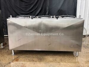 Cherry-Burrell 3-Compartment Stainless Steel Insulated Mix Tank, Hinged Tops with Lift Off Covers, Slope Bottom, 100 Gallons Per Compartment