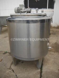 50 Gallon Stainless Steel Bridge and Cover Top, Slope Bottom Pressure Wall Processor