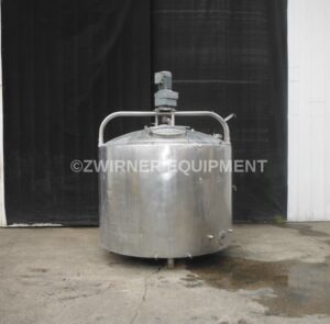 1,000 Gallon Stainless Steel Dome Top, Slope Bottom Pressure Wall Processor