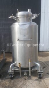 Viatec/Perma-San Model JDVD 316 Stainless Steel 130 Gallon Dome Top Jacketed Pressure Tanks