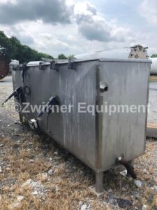 A & B Process Systems, 700 Gallon All Stainless Rectangular Pressure Wall Cook Tank