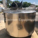 Tolan 500 Gallon Stainless Steel Bridge and Cover Top, Slope Bottom Insulated Mix Tank