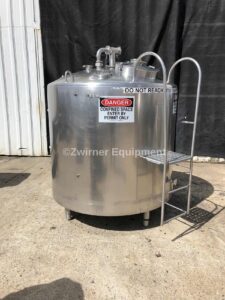 Walker 500 Gallon Stainless Steel Dome Top, Reverse Dish Bottom, Pressure Wall Processor