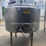 Crepaco 500 Gallon Stainless Steel Pressure Wall Proscessor, Dome Top, Slope Bottom