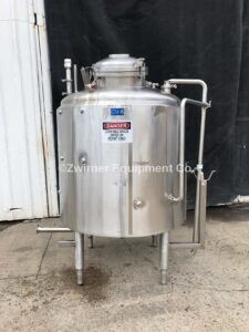 Cherry-Burrell 300 Gallon Stainless Steel Dome Top, Dish Bottom, Jacketed Pressure Tank