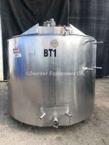 Cherry-Burrell 600 Gallon Stainless Steel, Bridge & Cover Top, Slope Bottom, Pressure Wall Processor