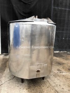 300 Gallon Stainless Steel, Bridge & Cover Top, Dome Bottom, Insulated Holding Tank