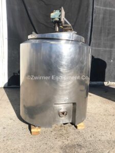 150 Gallon Bridge And Cover Top, Cone Bottom, Insulated Mix Tank