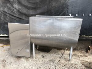 17 Cu. Ft. (100 Gallon) Stainless Steel Ribbon Blender, U-Shaped Shell, Open Top, Single Double Helix Ribbon