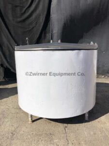 500 Gallon Stainless Steel Bridge And Cover Top, Slope Bottom, Insulated Holding Tank