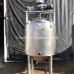 APV 400 Gallon 316L Stainless Steel Dome Top, Cone Bottom, Pressure Wall Processing Tank