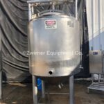 APV 400 Gallon 316L Stainless Steel Dome Top, Cone Bottom, Pressure Wall Processing Tank
