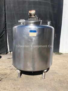 Cherry-Burrell 300 Gallon Stainless Steel Dome Top, Slope Bottom, Single Shell Tank