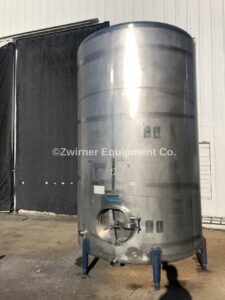 Mueller Model “E”, 2,985 Gallon Stainless Steel Dome Top, Slope Bottom, Single Shell Tank