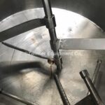 250 Gallon Stainless Steel Bridge and Cover Top, Cone Bottom, Single Shell Mix Tank