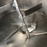 250 Gallon Stainless Steel Bridge and Cover Top, Cone Bottom, Single Shell Mix Tank