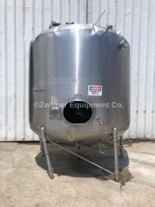 Stainless Steel Craft 2,500 Gallon Stainless Steel Dome Top, Dish Bottom, Single Shell Tank