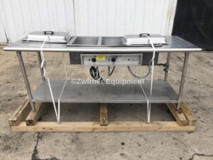 Atlas Metal Industries All Stainless Steel Restaurant Hot Pan Table