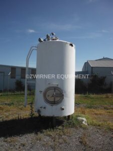 Cherry-Burrell 500 Gallon Refrigerated Dome Top, Slope Bottom, Vertical Storage Tank