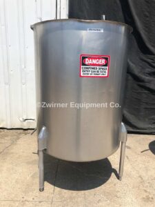 200 Gallon Single Shell Stainless Steel CIP Tank