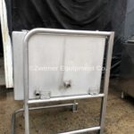 100 Gallon Stainless Steel Rectangular Single Shell CIP Tank, Open Top with Lift Off Cover, Slope Bottom