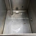 100 Gallon Stainless Steel Rectangular Single Shell CIP Tank, Open Top with Lift Off Cover, Slope Bottom