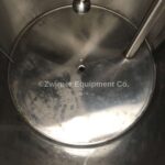 1,000 Gallon Stainless Steel Single Shell CIP Tank, Flat Top with Manway, Flat Bottom