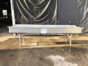 10′ Stainless Steel Wash Sink With Stainless Steel Backsplash