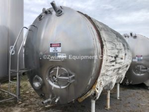 Cherry-Burrell Model HCW, 3,000 Gallon Refrigerated Horizontal Cylindrical Storage Tank