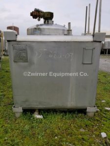 Clawson 345 Gallon 316 Stainless Steel Rectangular Single Shell Portable Tote Tank