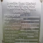 Clawson 345 Gallon 316 Stainless Steel Rectangular Single Shell Portable Tote Tank