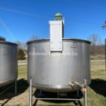 Walker 1,200 Gallon Stainless Steel Vertical Single Shell Storage Tank, Open Top, Dish Bottom