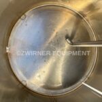 100 Gallon Stainless Steel PMO Legal Balance Tank, 1/2 Closed Top with Hinged Cover