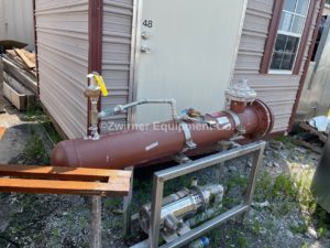 8″ x 60″ Thrush Model S8-60-2B, Mild Steel Shell and Tube Heat Exchanger