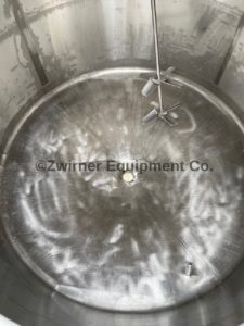 APV 450 Gallon Stainless Steel Dome Top, Cone Bottom Single Shell Tank