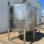 Custom Metalcraft Model 1131300, 1,500 Gallon Stainless Steel Dome Top, Dish Bottom, Single Shell Mix Tank