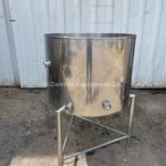 75 Gallon Stainless Steel Single Shell Tank, Open Top, Cone Bottom