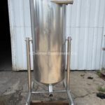 100 Gallon Stainless Steel Single Shell Tank, Open Top, Cone Bottom