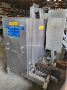 DAIRY CONVEYOR CORP. STAINLESS STEEL SINGLE LANE DOUBLE CASE STACKER