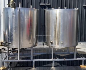 S2 X 300 GALLON STAINLESS STEEL CIP TANKS
