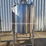 Feldmeier 500 Gallon Stainless Steel Single Shell Mix Tank, Dome Top, Cone Bottom