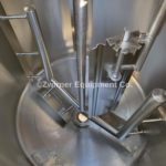 Feldmeier 500 Gallon Stainless Steel Single Shell Mix Tank, Dome Top, Cone Bottom