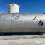6,000 Gallon Stainless Steel Single Shell Storage Tank, Cone Top, Slope Bottom