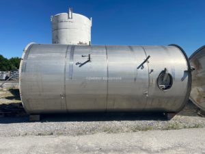 6,000 Gallon Stainless Steel Single Shell Storage Tank, Cone Top, Slope Bottom