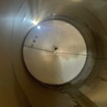 6,000 Gallon Stainless Steel Single Shell Storage Tank, Cone Top, Slope Bottom